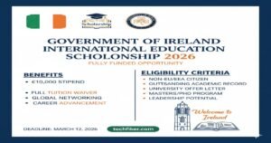 Government of Ireland International Education Scholarship 2026