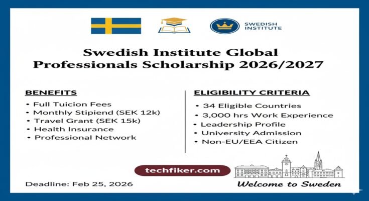 Swedish Institute Global Professionals Scholarship 2026