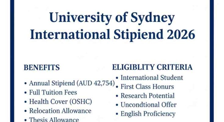 University of Sydney International Stipend