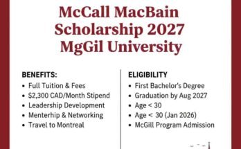 McCall MacBain Scholarship
