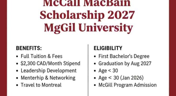 McCall MacBain Scholarship