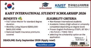 KAIST International Student Scholarship