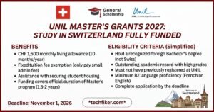 UNIL Master's Grants
