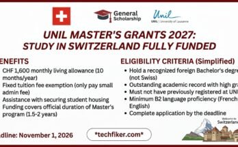 UNIL Master's Grants