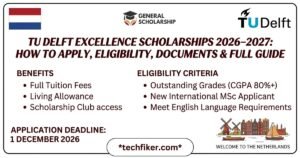 TU Delft Excellence Scholarships