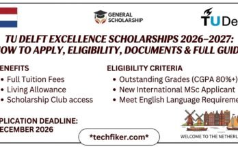 TU Delft Excellence Scholarships