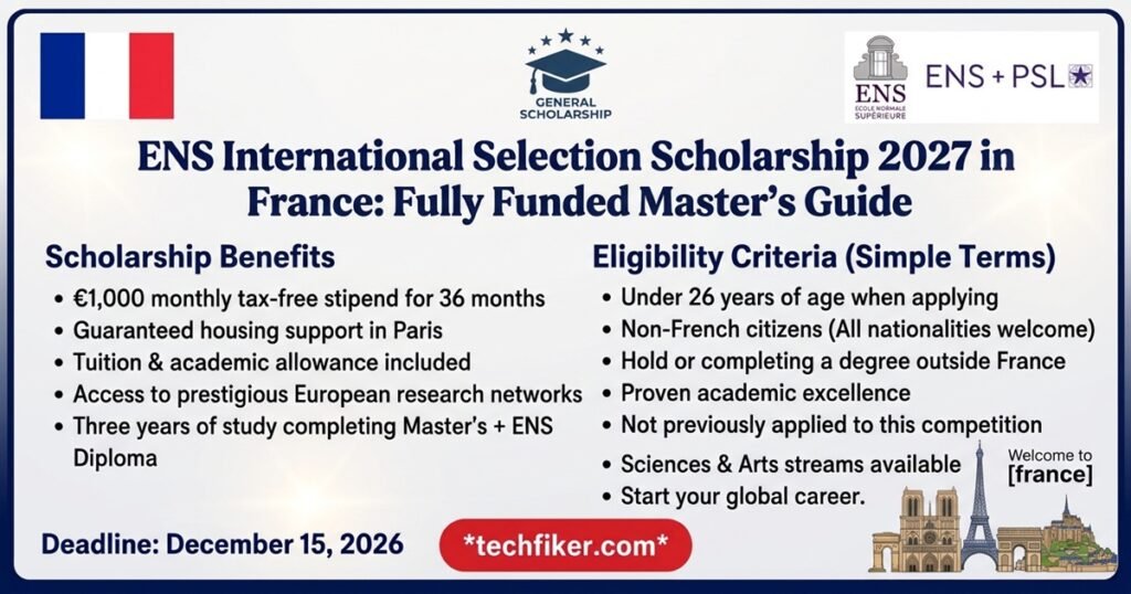 ENS International Selection Scholarship