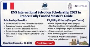 ENS International Selection Scholarship